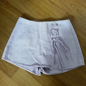 Altar’d State skort, purple, lace up, M, brand new, built in shorts